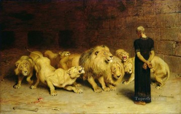 ライオン Painting - ダニエル・イン・ザ・ライオンズ ブリトン・リヴィエール・ビースト